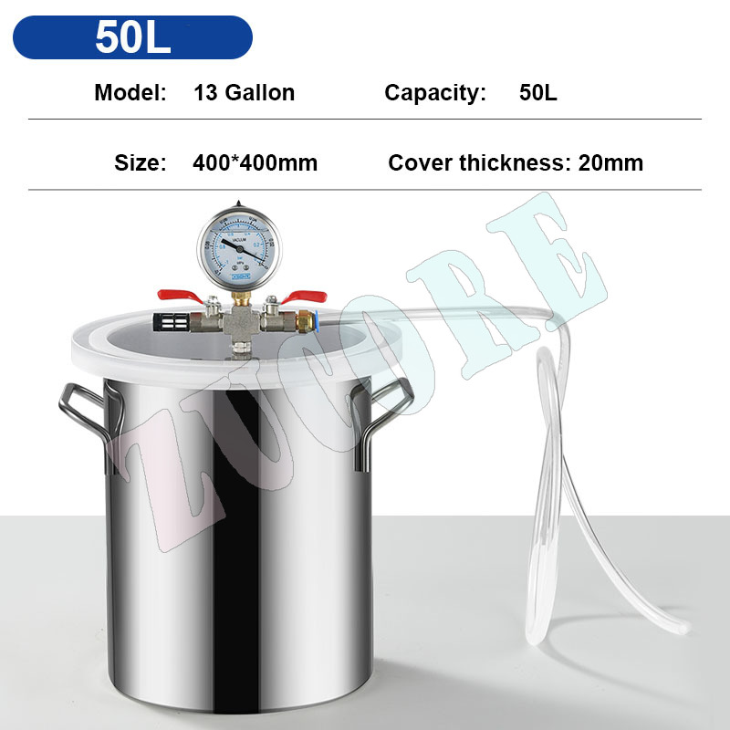 Vacuum Chamber Kit With Pump - Вакуумная камера из нержавеющей стали, 2/3/6/13