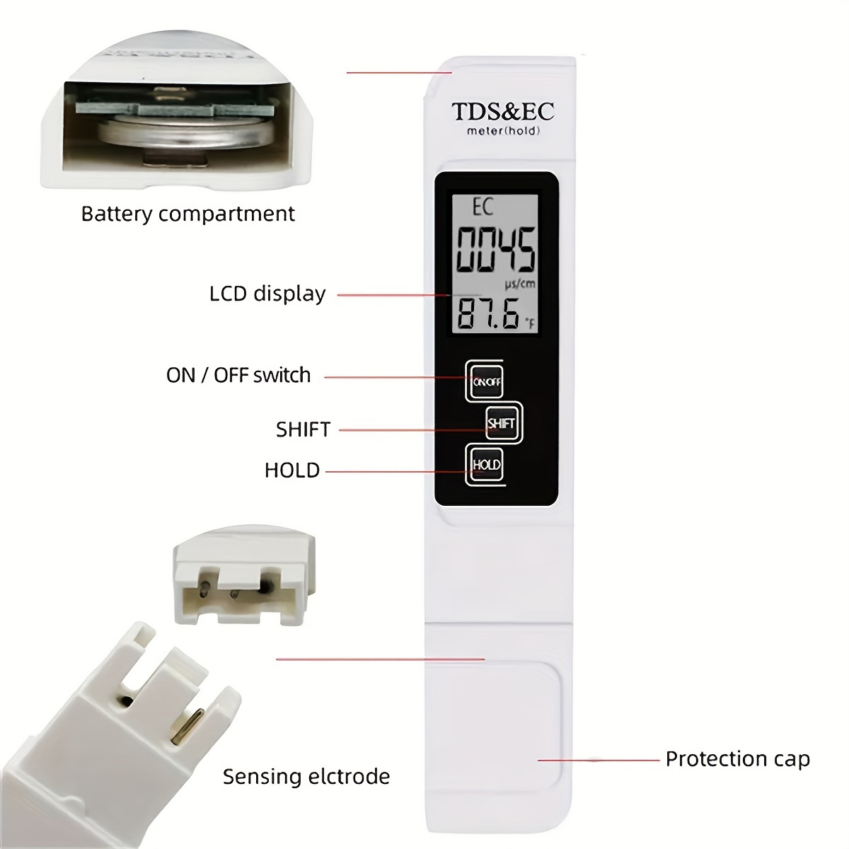 3в1 ручка для обнаружения каче – обзор и цена Ph Meter Digital Water Tester