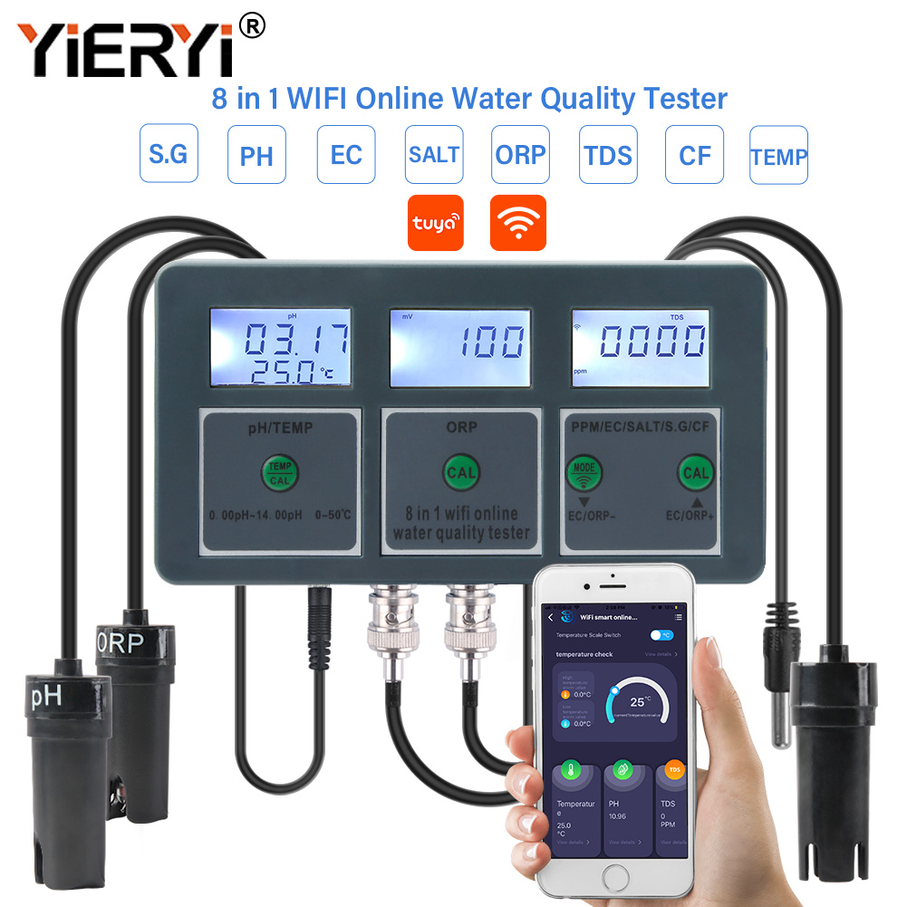 Yieryi WiFi Tuya Smart PH ORP  – обзор и цена Ph Meter Digital Water Tester